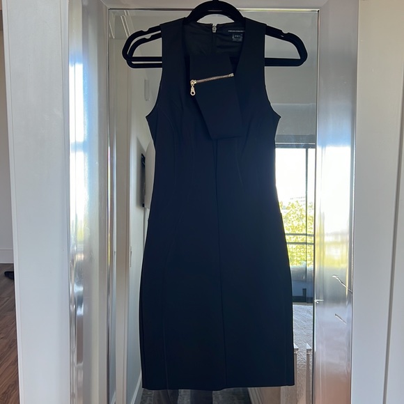 French Connection Black Dress with belt - Picture 2 of 4